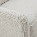 Ivory/Black Swivel Glider Chair, Single Seat, 360°