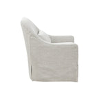 Ivory/Black Swivel Glider Chair, Single Seat, 360°