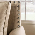 Beige Chenille Traditional Sofa & Loveseat Set, 2-Seat + 3-Seat
