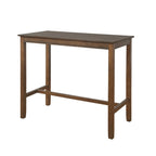 Wood Pub Bar Table for 4, Multiple Colors, Bar Height