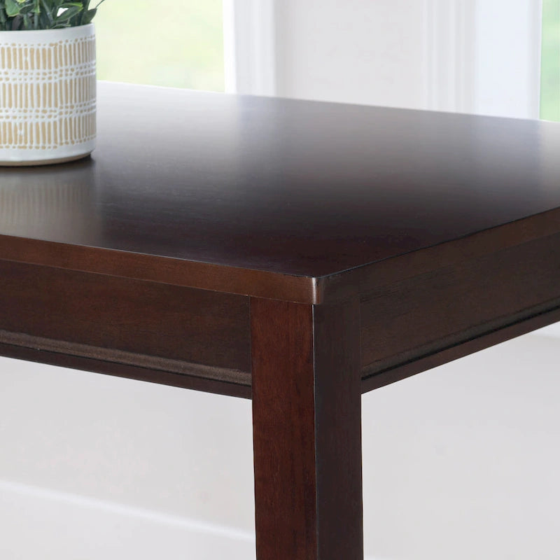 Wood Pub Bar Table for 4, Multiple Colors, Bar Height