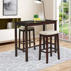 Wood Pub Bar Table for 4, Multiple Colors, Bar Height