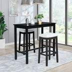 Wood Pub Bar Table for 4, Multiple Colors, Bar Height