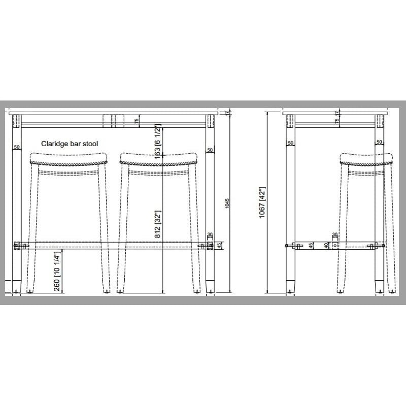 Wood Pub Bar Table for 4, Multiple Colors, Bar Height