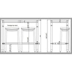 Wood Pub Bar Table for 4, Multiple Colors, Bar Height
