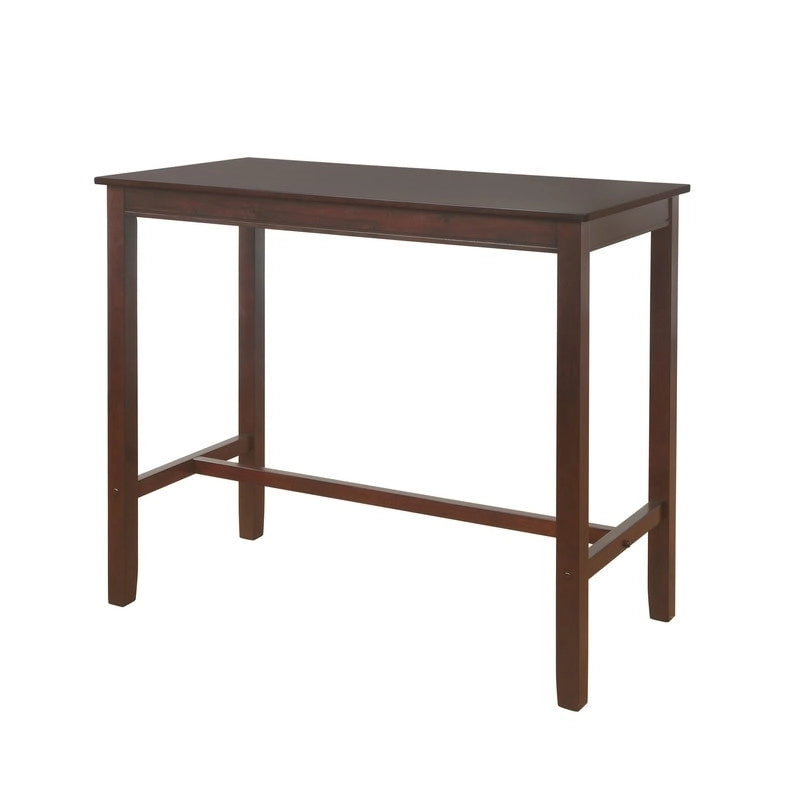Wood Pub Bar Table for 4, Multiple Colors, Bar Height