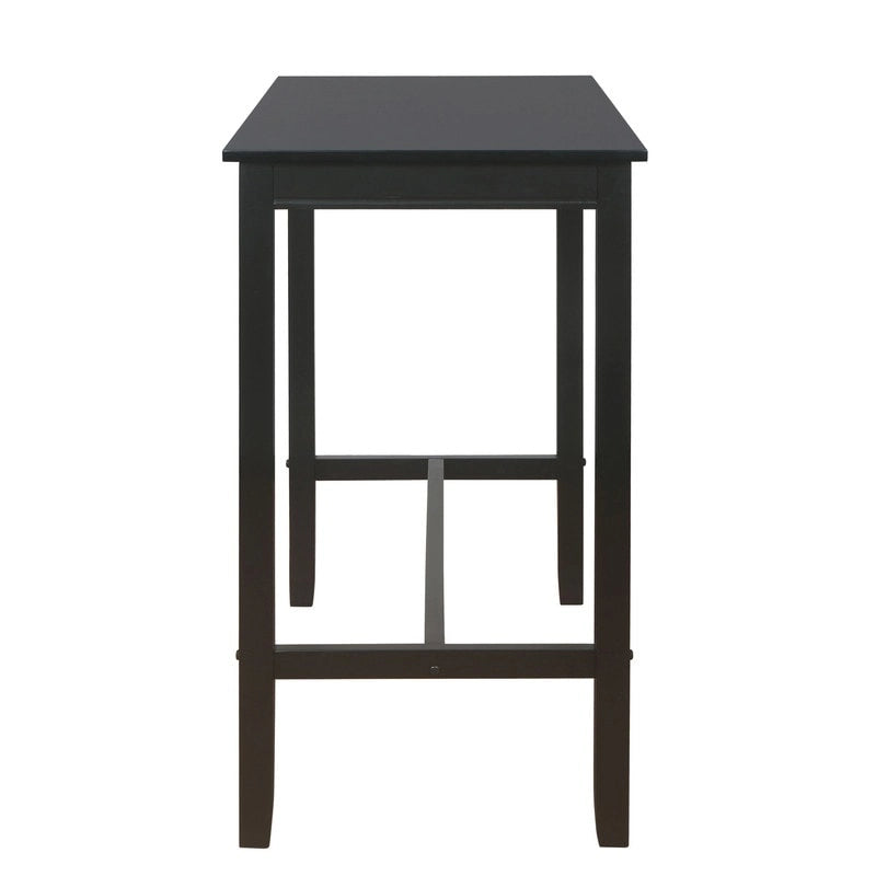 Wood Pub Bar Table for 4, Multiple Colors, Bar Height