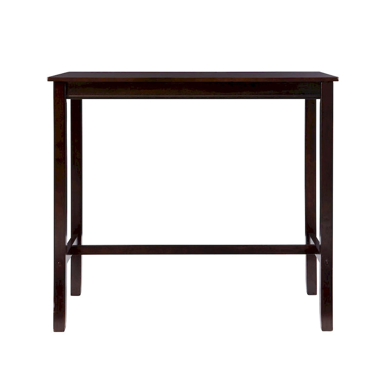 Wood Pub Bar Table for 4, Multiple Colors, Bar Height