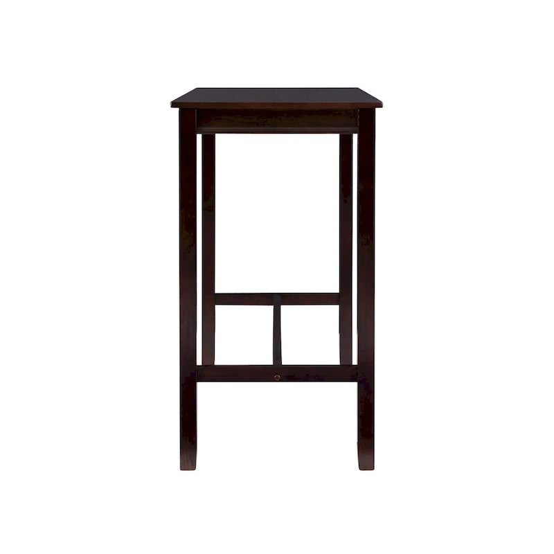 Wood Pub Bar Table for 4, Multiple Colors, Bar Height