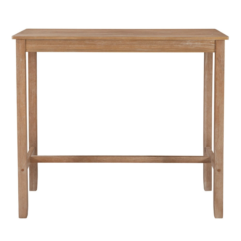 Wood Pub Bar Table for 4, Multiple Colors, Bar Height