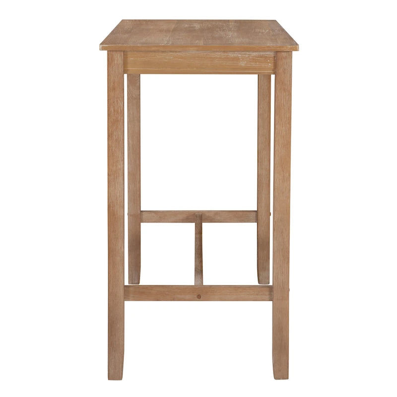 Wood Pub Bar Table for 4, Multiple Colors, Bar Height