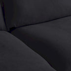 Black / Beige / White L-Shaped Modular Sectional Sofa with Ottoman, Seats 4–5