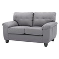 Faux Leather Tufted Loveseat, 2-Seat (Grey / Black / Cappuccino / White)