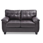 Faux Leather Tufted Loveseat, 2-Seat (Grey / Black / Cappuccino / White)