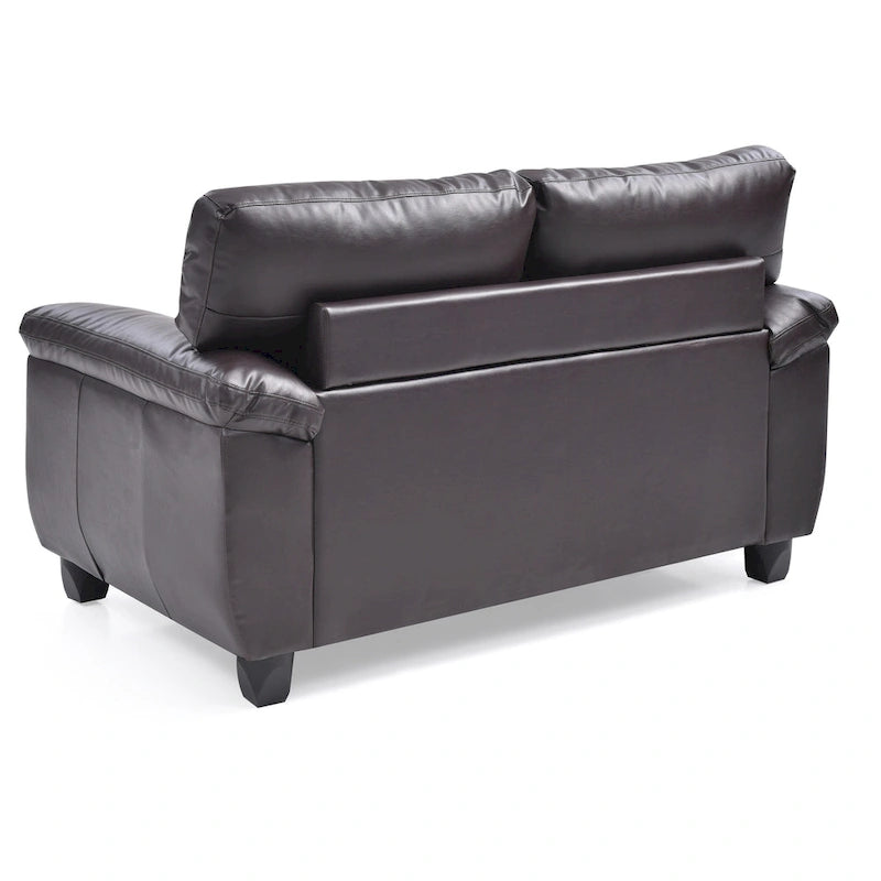 Faux Leather Tufted Loveseat, 2-Seat (Grey / Black / Cappuccino / White)
