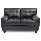 Faux Leather Tufted Loveseat, 2-Seat (Grey / Black / Cappuccino / White)