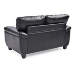 Faux Leather Tufted Loveseat, 2-Seat (Grey / Black / Cappuccino / White)