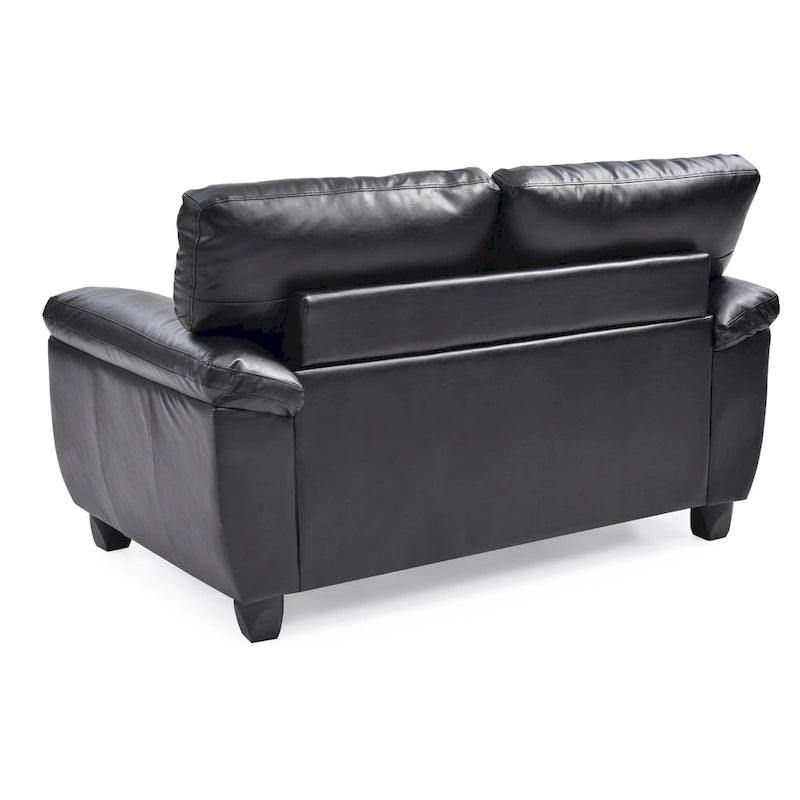 Faux Leather Tufted Loveseat, 2-Seat (Grey / Black / Cappuccino / White)