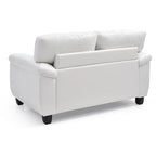 Faux Leather Tufted Loveseat, 2-Seat (Grey / Black / Cappuccino / White)