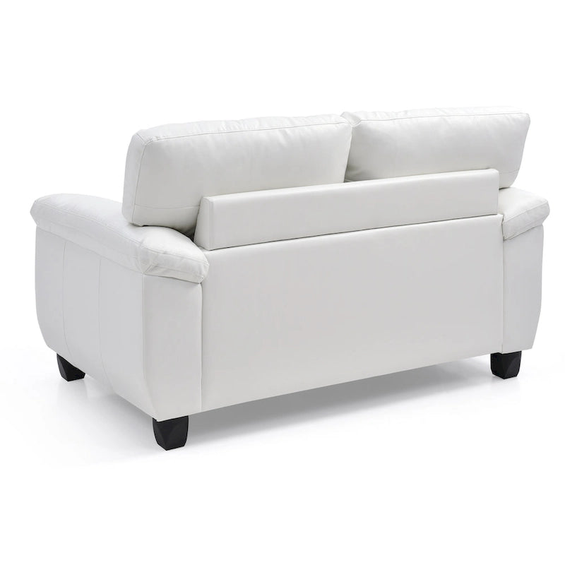 Faux Leather Tufted Loveseat, 2-Seat (Grey / Black / Cappuccino / White)