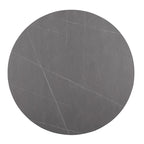 Round Dining Table, Grey/Black/Beige, Cone Base, Seats 4