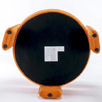 Orange / Beige Velvet Accent Armchair, Single Seat