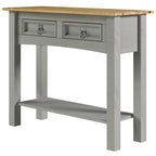White Wash / Antique Brown / Gray / Unpainted Rustic 2-Drawer Console Table, 1-Person Assembly