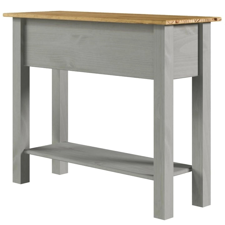 White Wash / Antique Brown / Gray / Unpainted Rustic 2-Drawer Console Table, 1-Person Assembly