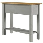 White Wash / Antique Brown / Gray / Unpainted Rustic 2-Drawer Console Table, 1-Person Assembly