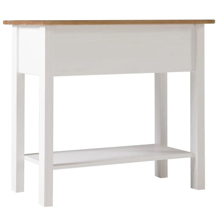 White Wash / Antique Brown / Gray / Unpainted Rustic 2-Drawer Console Table, 1-Person Assembly
