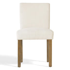 Linen-Blend Upholstered Parsons Dining Chair, Set of 2 – Blue / Beige / Grey / Cream / Green