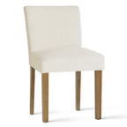 Linen-Blend Upholstered Parsons Dining Chair, Set of 2 – Blue / Beige / Grey / Cream / Green