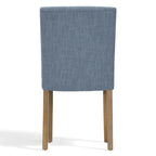 Linen-Blend Upholstered Parsons Dining Chair, Set of 2 – Blue / Beige / Grey / Cream / Green