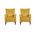 Navy/Mustard/Blue/Ivory/Grey Upholstered Manual Recliner Set of 2