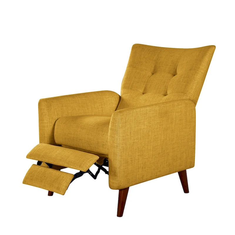 Navy/Mustard/Blue/Ivory/Grey Upholstered Manual Recliner Set of 2