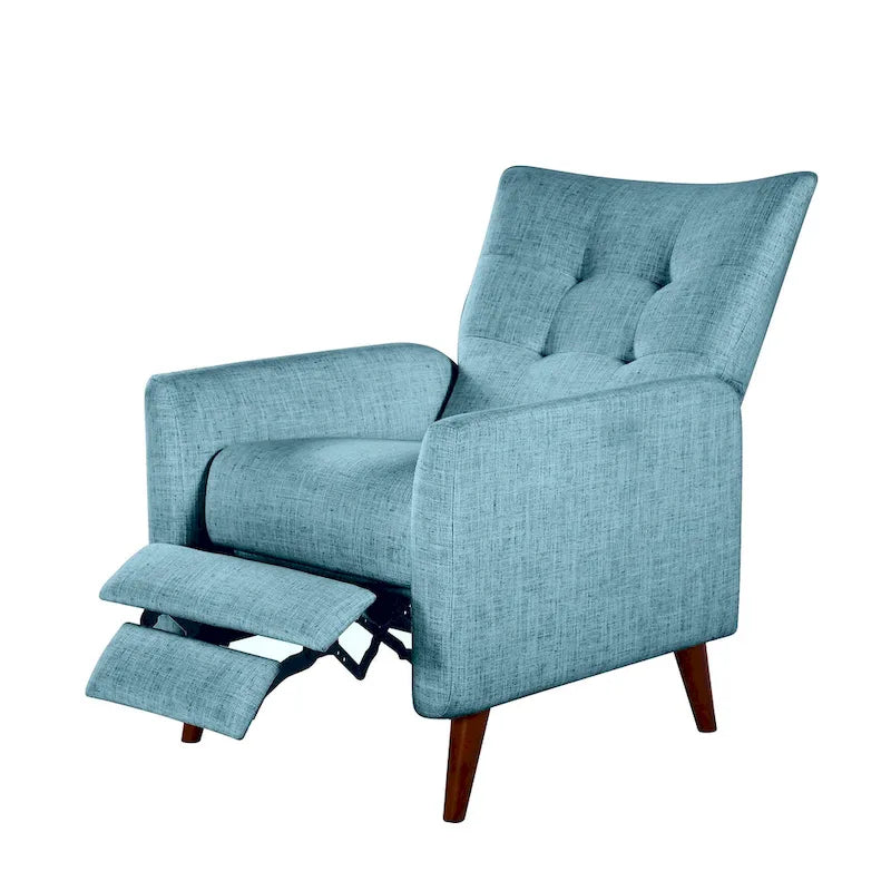 Navy/Mustard/Blue/Ivory/Grey Upholstered Manual Recliner Set of 2