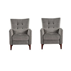 Navy/Mustard/Blue/Ivory/Grey Upholstered Manual Recliner Set of 2