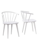 Oak / Walnut / Black / White / Red / Midnight Blue Spindle Dining Chair, Set of 2