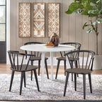 Oak / Walnut / Black / White / Red / Midnight Blue Spindle Dining Chair, Set of 2