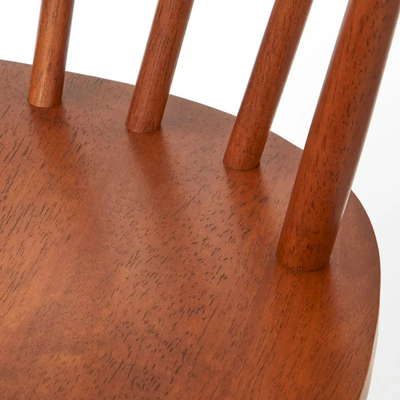Oak / Walnut / Black / White / Red / Midnight Blue Spindle Dining Chair, Set of 2