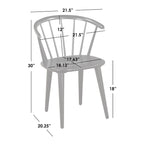 Oak / Walnut / Black / White / Red / Midnight Blue Spindle Dining Chair, Set of 2