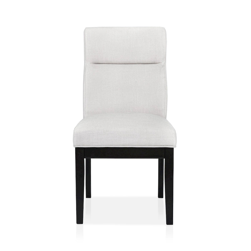 Black/Beige Contemporary Round Glass Dining Set, Seats 4