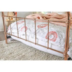 Rose Gold Metal Slatted Panel Bed, King/Cal King/Queen/Full, 1-2 Person