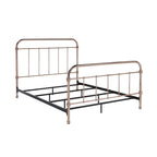 Rose Gold Metal Slatted Panel Bed, King/Cal King/Queen/Full, 1-2 Person