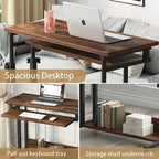 Brown/White/Black/Grey, Sit-Stand, 1-Person Height-Adjustable Laptop Desk