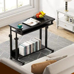 Brown/White/Black/Grey, Sit-Stand, 1-Person Height-Adjustable Laptop Desk