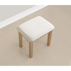 Gold / Blue / Silver / Purple / Rose Gold / Pink / White Wood Makeup Vanity Table & Stool Set, 1-Person