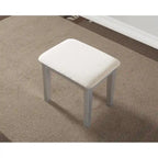 Gold / Blue / Silver / Purple / Rose Gold / Pink / White Wood Makeup Vanity Table & Stool Set, 1-Person