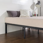 Black Metal Platform Bed Frame, Quick-Lock, Twin/Full/Queen/King, 1-2 Person