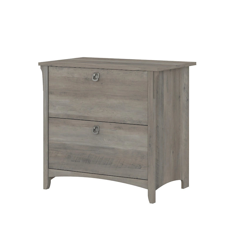 Grey/Brown/Tan/Beige 2-Drawer Lateral File Cabinet, Single User
